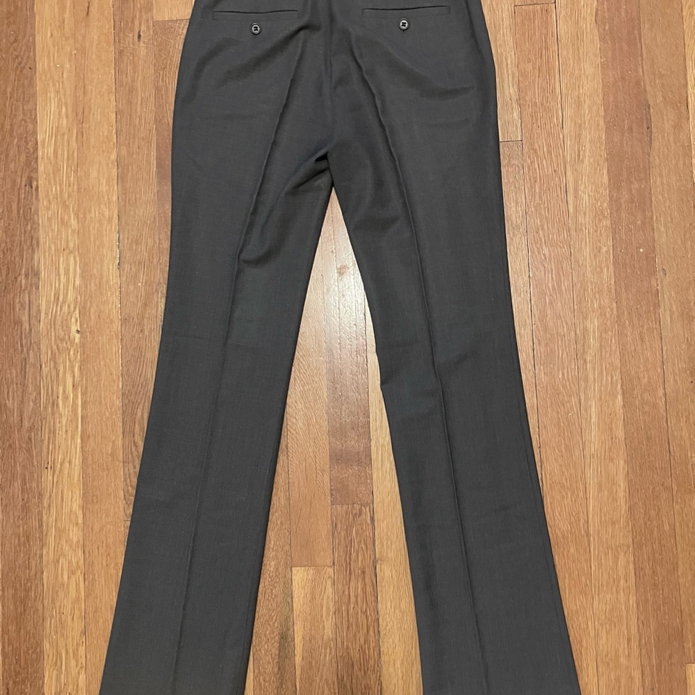 Theory Charcoal Gray pants sz 4/low rise-15” waist 34” inseam - Picture 8 of 13